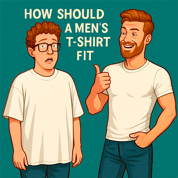 How Should a Male T-Shirt Fit Image
