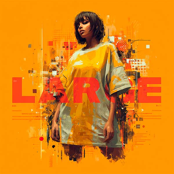 What is a Large T-Shirt Size Image